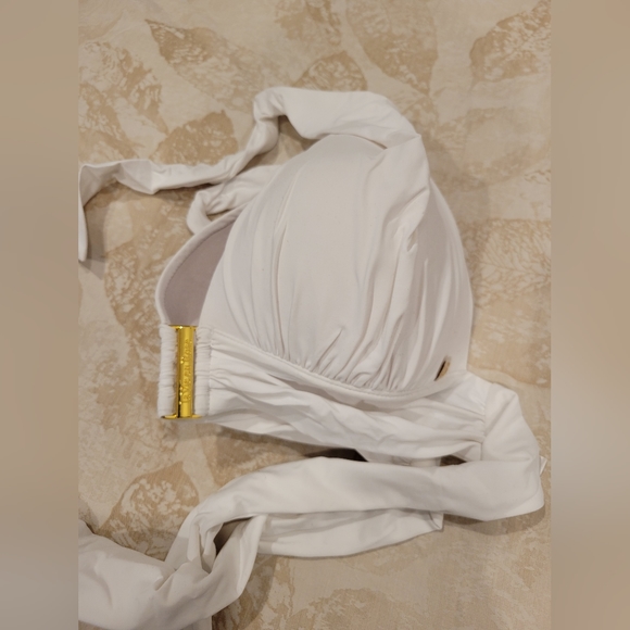 La Vie en Rose Aqua bikini top, white, size M - Picture 2 of 3